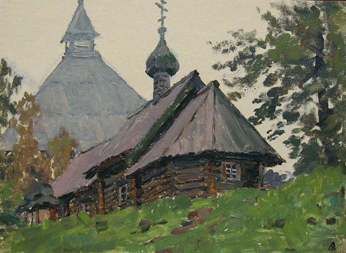 unknow artist Saint Dmitry Solunsky Church in Old Ladoga oil painting image